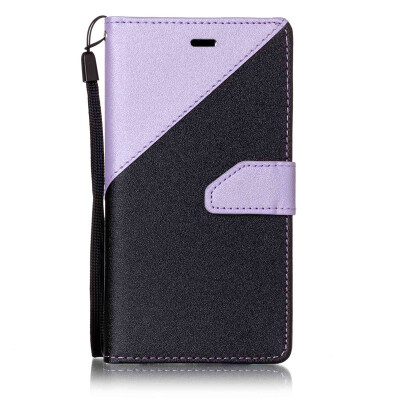 

Black + light purple Design PU Leather Wallet Case Classic Flip Cover with Stand Function and Credit Card Slot for HUAWEI NOVA