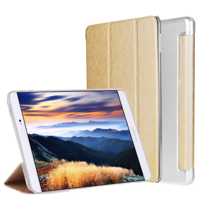 

KOOLIFE Huawei M2 Case Sleeping Wake Up / Sanxian Leather Case / Holder Leather Case Matte Shell M2-801w / 803L Flat Case 8 "- Gold