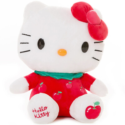 

Hello Kitty Hello Kitty плюшевая игрушка кукла фруктов мультфильм серии KT 12-дюймовые куклы куклы подушку, сидя (красное яблоко) KT1332