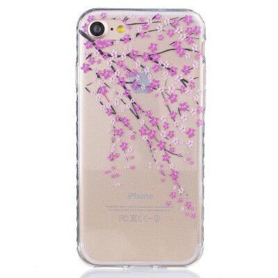 

Peach blossom Pattern Soft Thin TPU Rubber Silicone Gel Case Cover for IPHONE 7