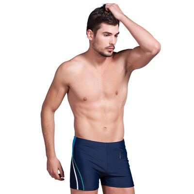 

Qihai QIHAI men&39s flat swim trunks high elastic fashion comfortable swimming pool hot springs bathing suits 84601-8 dark blue XL