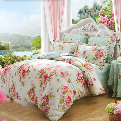 

Mercury Home Textiles (MERCURY) Хлопок Twill Пастырские Печатные Четыре части Постельные принадлежности Пьяный Цветок мечты Плюс Двойная кровать 1,8 м