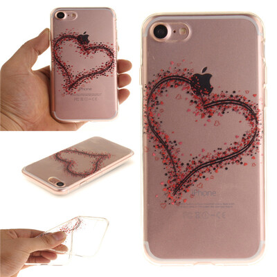 

Любовь венков картины мягкий тонкий ТПУ Резиновая крышка случая силикона геля для IPHONE 7