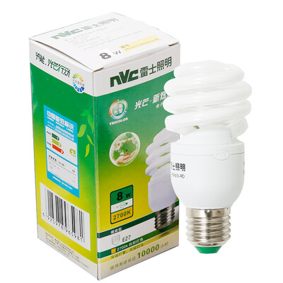 

Jingdong Supermarket] NVC lighting (NVC) energy-saving lamps E27 big mouth spiral 8W2700K incandescent light (yellow