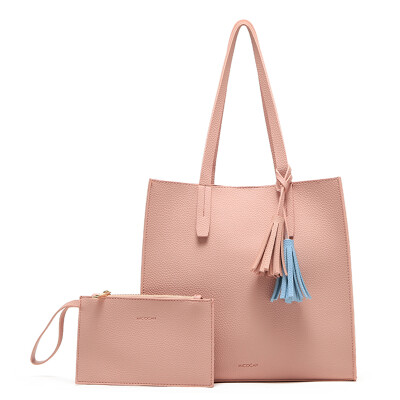 

MICOCAH Solid Color Fashion Bags Handbags Women Famous Brands Tassel Design Women Shoulder Bags 4 Colors Leather Bags GN40003