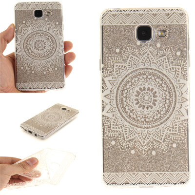 

White mandala Pattern Soft Thin TPU Rubber Silicone Gel Case Cover for SAMSUNG GALAXY A3 2016/A310