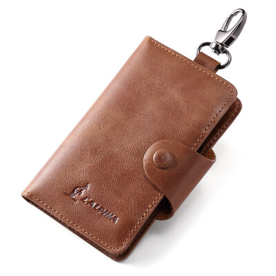 

Alpina Kangaroo &39ALPINA Men&39s Retro Key Handbags Men&39s Head Leather Zipper Large-capacity Key Pack 663102004 Brown
