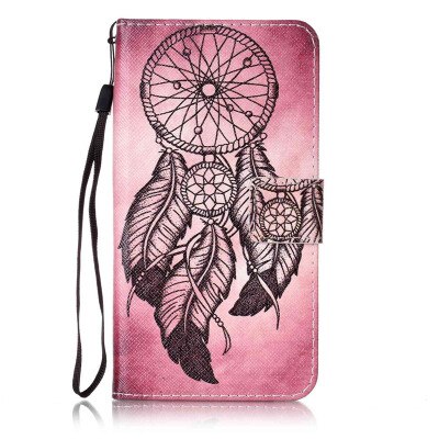 

Maroon Wind Chimes Design PU Leather Flip Cover Wallet Card Holder Case for Sony Xperia XZ