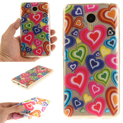 

Colorful love Pattern Soft Thin TPU Rubber Silicone Gel Case Cover for MEIZU Note 3
