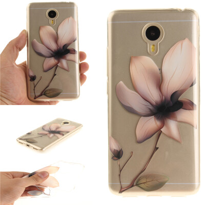 

Magnolia flower Pattern Soft Thin TPU Rubber Silicone Gel Case Cover for MEIZU Note 3