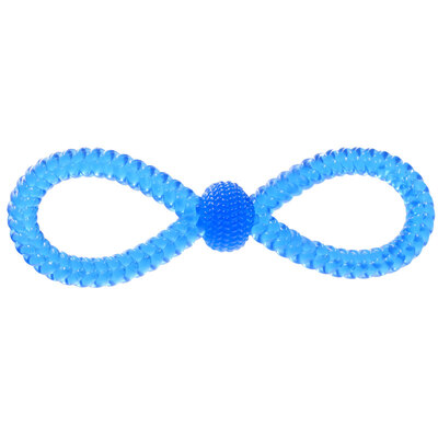 

Hi handsome toy toys 8 word hemp dog toys TPR material resistant to biting deep blue