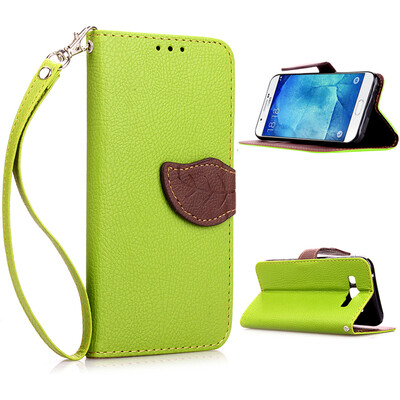 

Green Design PU Leather Flip Cover Wallet Card Holder Case for Samsung Galaxy A8A8000