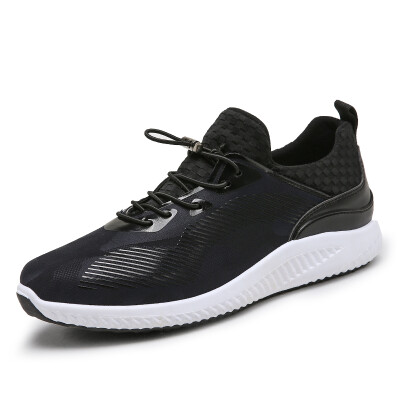 

Yidi (YIDI) men's shoes low to help casual shoes Korean breathable trend running shoes 71211 black 43