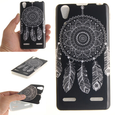 

Black wind chimes Pattern Soft Thin TPU Rubber Silicone Gel Case Cover for Lenovo A6000