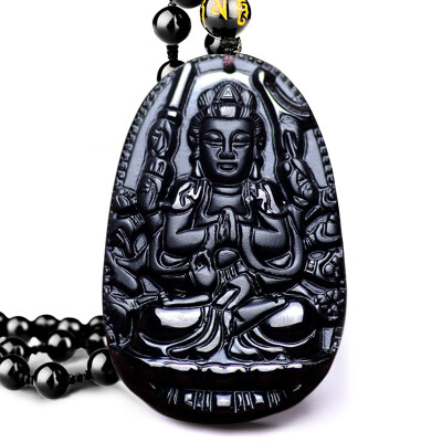 

Shi Yue jewelry shiyuezhubao is the mascot of the mascot obsidian my life pendant thousands of Guanyin Bodhisattva obsidian couple models pendants grand mouse mascot pendant