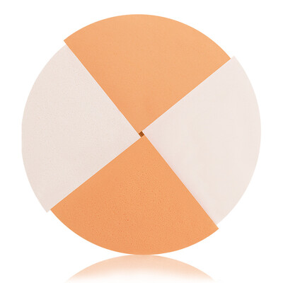 

UPLUS wet&dry round four cut make-up puff color random semi-fan-shaped cotton makeup on the foundation BB cream powder