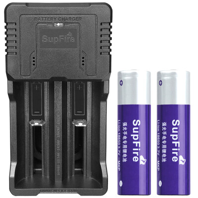 

SUPFIRE USB Multifunction Portable Double-slot Li-ion Charger for 18650 18490 26650 16340 14550 10440 Rechargeable Batteries