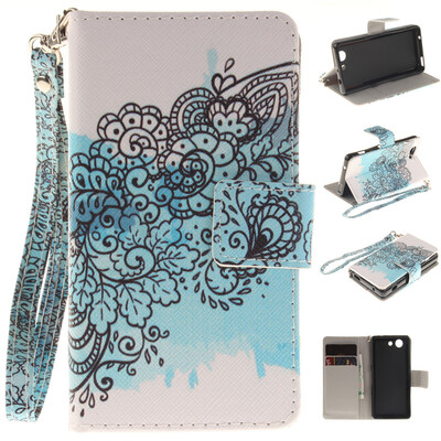 

Butterfly flowers Design PU Leather Flip Cover Wallet Card Holder Case for SONY Xperia Z3 CompactZ3 mini