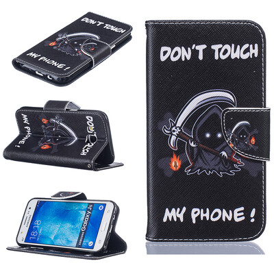 

Grim Reaper Design PU Leather Flip Cover Wallet Card Holder Case for SAMSUNG GALAXY J5
