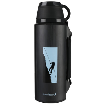 

Luckers RUNSIER Q29 Sports Kettle 1200ML Portable Outdoor Travel Subcourt Elastic Handle With Water Cup Black