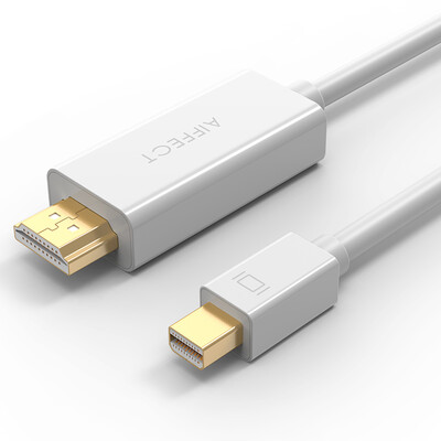 

(AIFFECT) HTH41-WR18 Mini Displayport to HDMI конверсионная линия мини-DP линия высокой четкости MacBook доступ к свету интерфейс TV 4K версия белого цвета