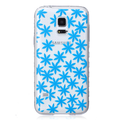 

Blue chrysanthemum Pattern Soft Thin TPU Rubber Silicone Gel Case Cover for SAMSUNG GALAXY S5 Mini