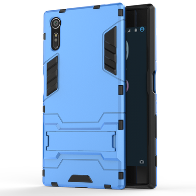 

Синий Slim Robot Armor Kickstand Ударопрочный жесткий корпус из прочной резины для SONY Xperia XZ