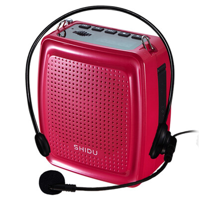 

Ten degrees ShiDu SD-S368 small bee loudspeaker teaching dedicated high-power portable tour guide microphone microphone microphone high-power speaker waist hanging loudspeaker rose red