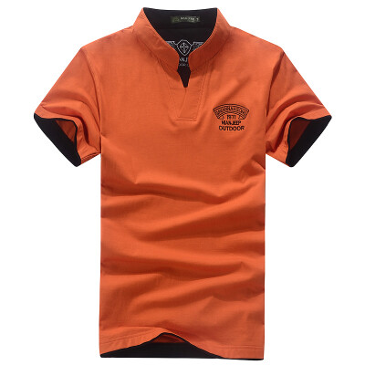 

Jeep Shield (NIAN JEEP) Футболка с коротким рукавом Мужская V-образная вырезка Outdoor Mountaineering Leisure T-Shirt 9251 Orange M