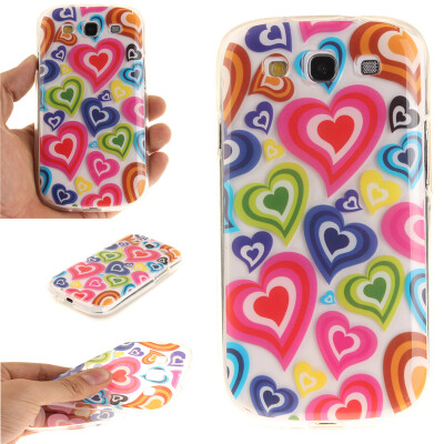 

Colorful love Pattern Soft Thin TPU Rubber Silicone Gel Case Cover for SAMSUNG Galaxy S3 I9300