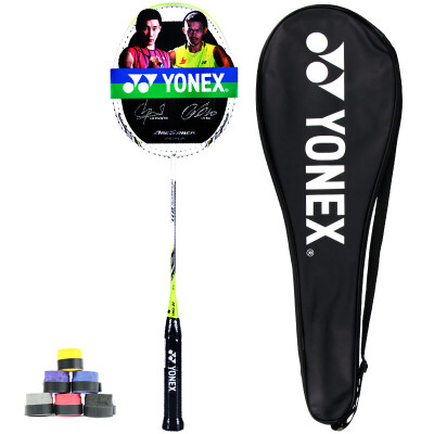 

Younikes YONEX all-carbon 3U badminton racket men and women badminton single NR-D11 white blue gift line hand glue