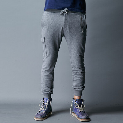 

YOMS men 's casual pants men' s cotton leisure home sports feet casual pants men 's trousers in the horse gray M 170