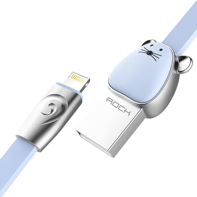 

Locke (ROCK) Apple data cable zinc alloy cute cartoon sheep charge line for Apple 6iPhone7Plus / 6 / 6s / 5 / se / iPad4 / Air 1 meter white