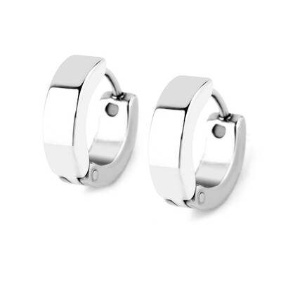 

1 Pair Unique Cool Mens Stainless Steel Hoop Piercing Ear Earring Studs