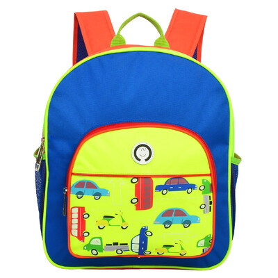 

Mr.P car pattern 3-7 year old kindergarten big class schoolbag blue
