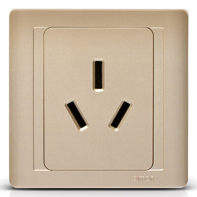 

Simon simon N52081-56 Simon switch plug panel 55 series 20A three hole plug socket bright champagne