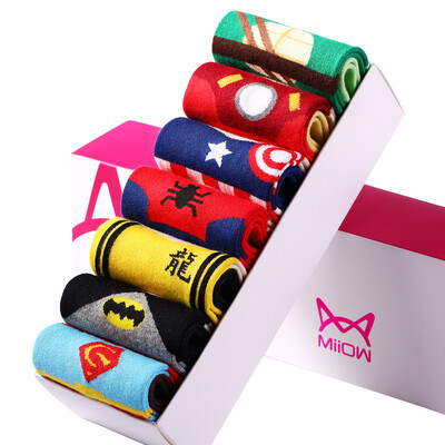 

Jingdong Supermarket Cat Man MiiOW Socks Men&39s Cartoon Heroes in the tube socks men mixed color 7 double