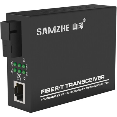 

Shanze SAMZHE SZ-G1400TB Gigabit fiber transceiver single-mode single-fiber carrier-class converter SC interface receiver external power supply 25KM single