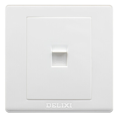 

Delixi DELIXI switch socket panel eight core network computer socket Ya white series