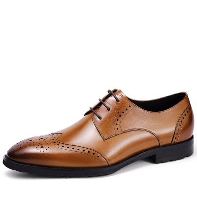 

Haotton (HAUT TON) Bullock men's business casual shoes leather suits leather shoes P110 black 40 yards