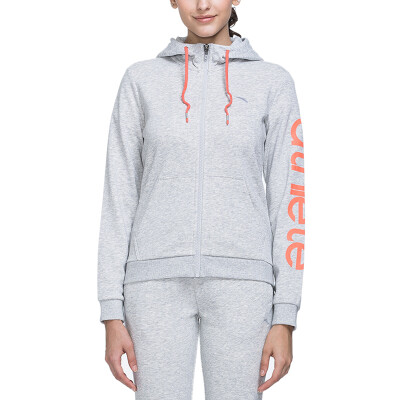 

ANTA (ANTA) women' clothing 16637722-1 knitting sports long-sleeved hooded jacket base black