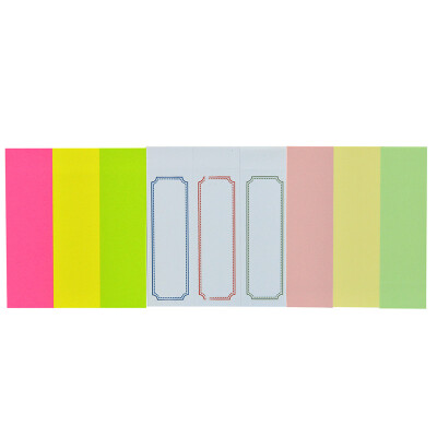 

N times posted STICKN 34058JD ultra-stick paper label paper handwritten label 25mmx88mm 9 color 270 sheets bag