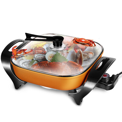 

Zhigao CHIGO electric hot pot electric cooker 4L Korean electric wok multi-purpose pot H8- J5C orange
