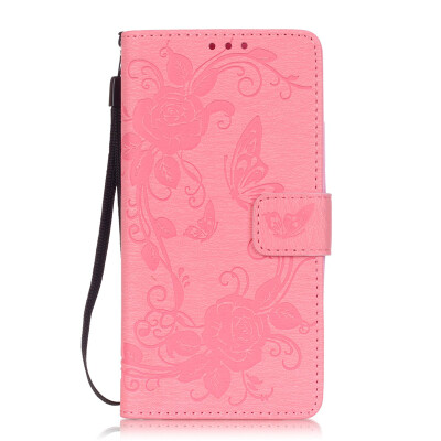 

Pink Butterfly PU Leather Flip Cover Wallet Card Holder Case for HUAWEI P9LITE