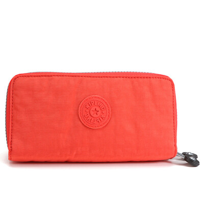 

Kipling Kayu Lin Женская сумка Двойная молния Длинный кошелек K15027 Коралловое оранжевое сочетание