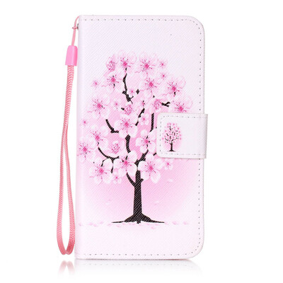 

Peach Blossom Design PU Leather Flip Cover Wallet Card Holder Case for Huawei Y3 II