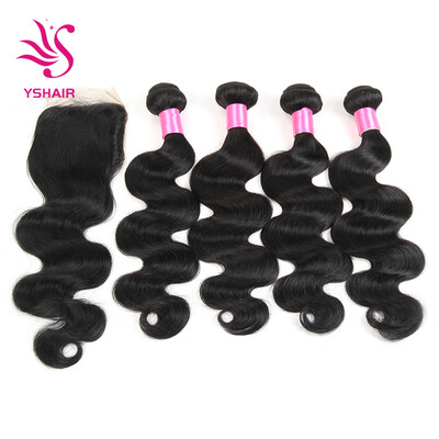 

Indian Body Wave With Closure 4 Bundles Indian Virgin Hair Body Wave With Closure 7a Grade Unprocessed Human Hair Weave
