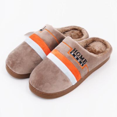 

【Jingdong Supermarket】 Home Dr. (HOMEBOOS) JBS-MT003 winter warm cotton slippers fight color cotton drag brown male models men's section 42-43 yards