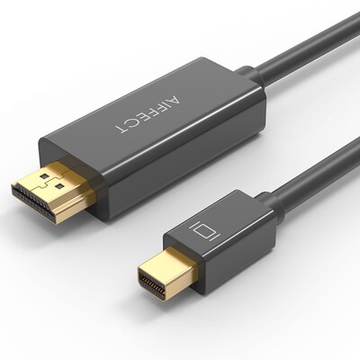 

(AIFFECT) HTH21-BR18 Mini Displayport to HDMI conversion line mini DP high-definition line MacBook lightning interface access TV 1080P black