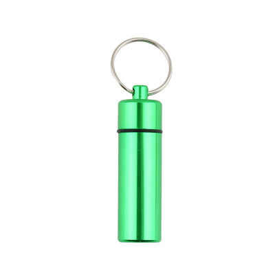 

Aluminum Pill Box Case Bottle Cache Drug Holder Keychain Container Waterproof